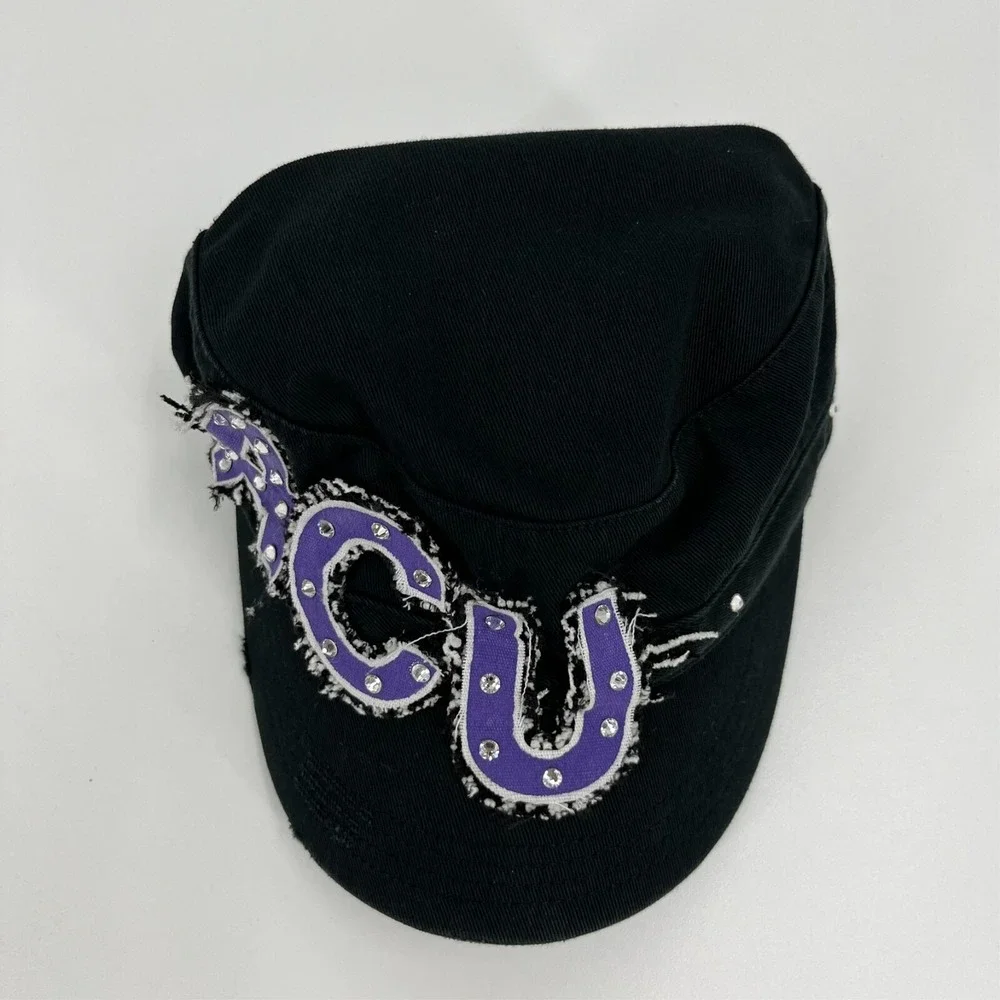 District Threads ACU Abilene Christian University Rhinestone Cadet Hat Black